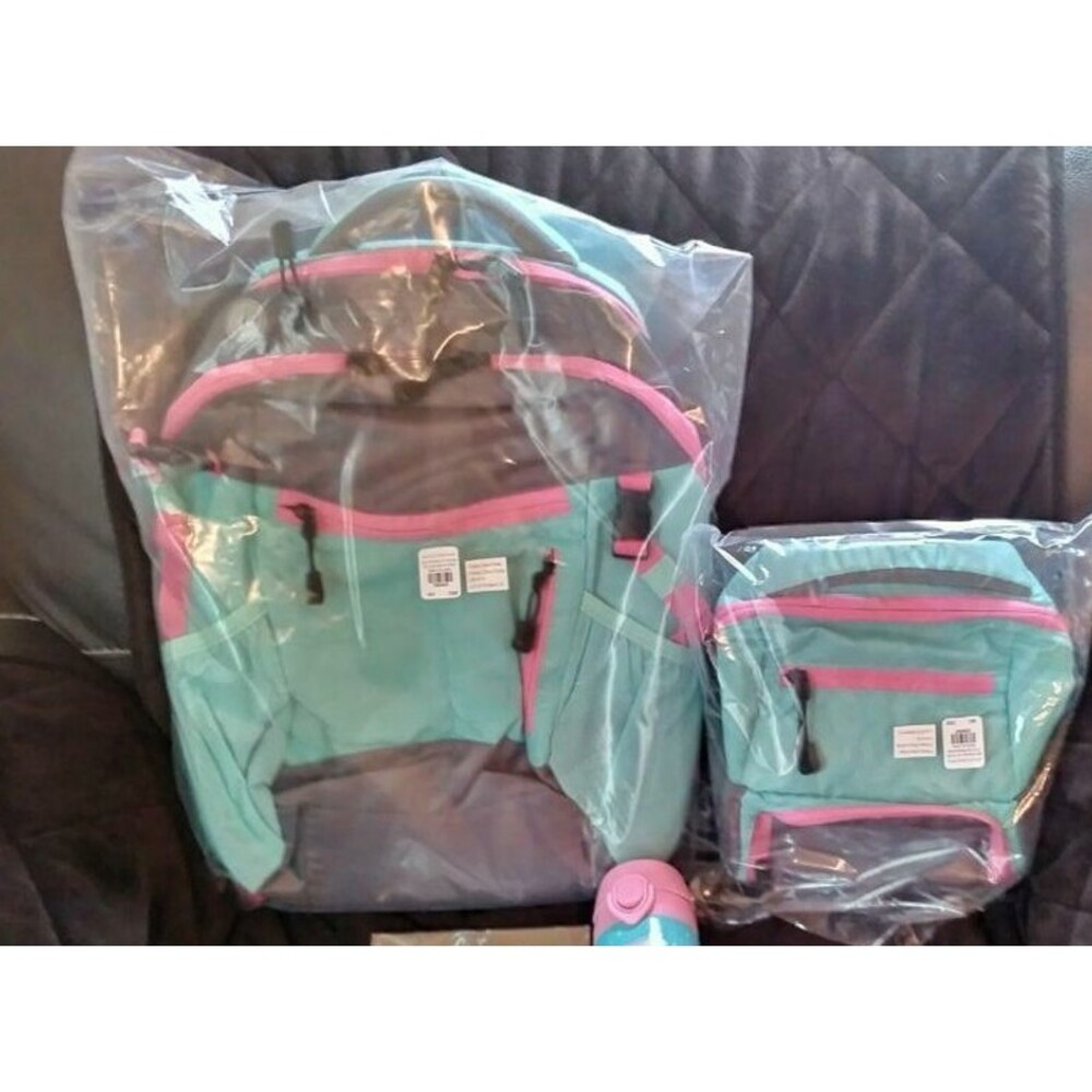 Pottery barn School Large backpack+Lunch Bag rainbow star holiday gift sport Set